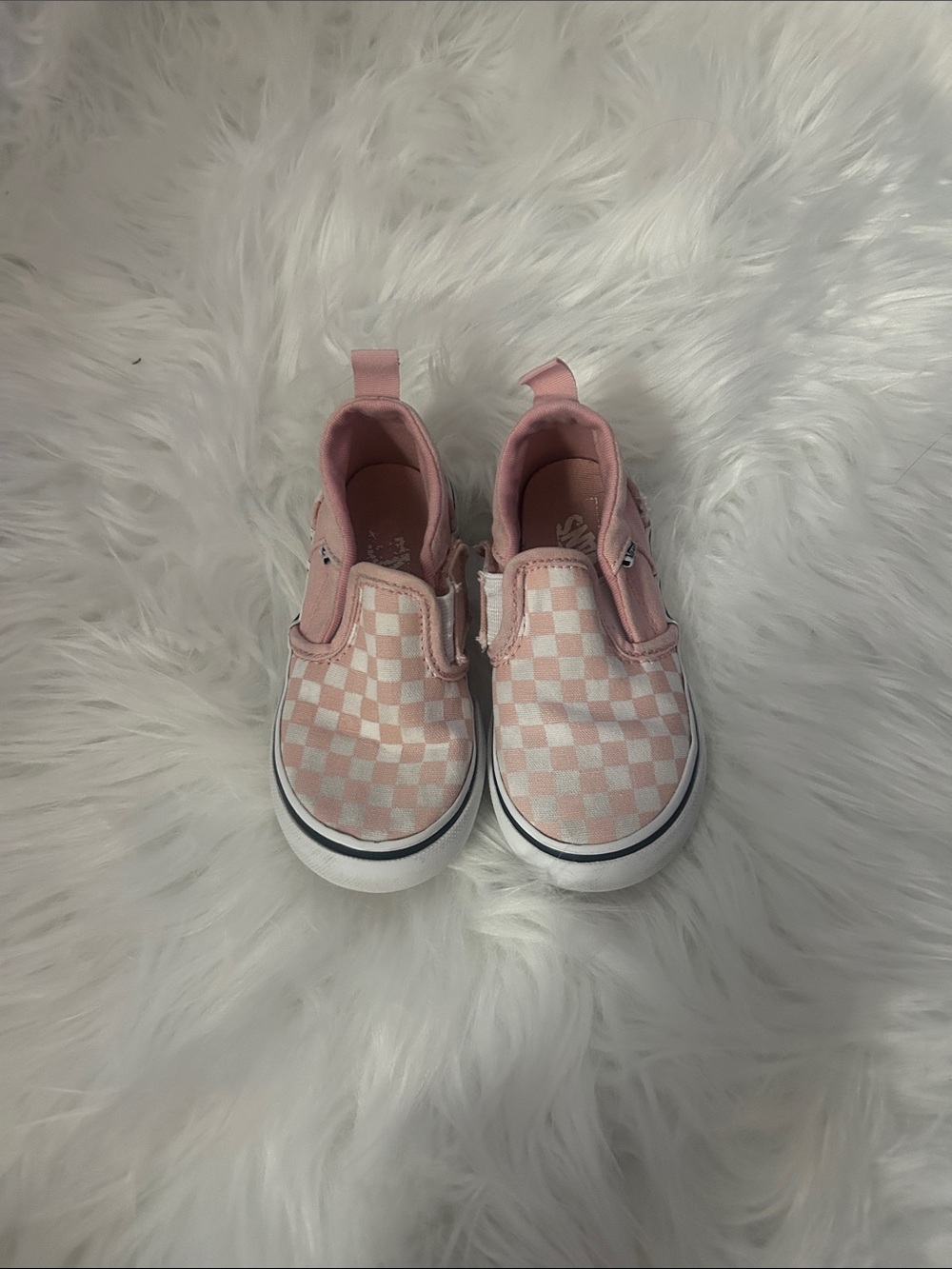 Toddler Slip-On Checkerboard vans size 8